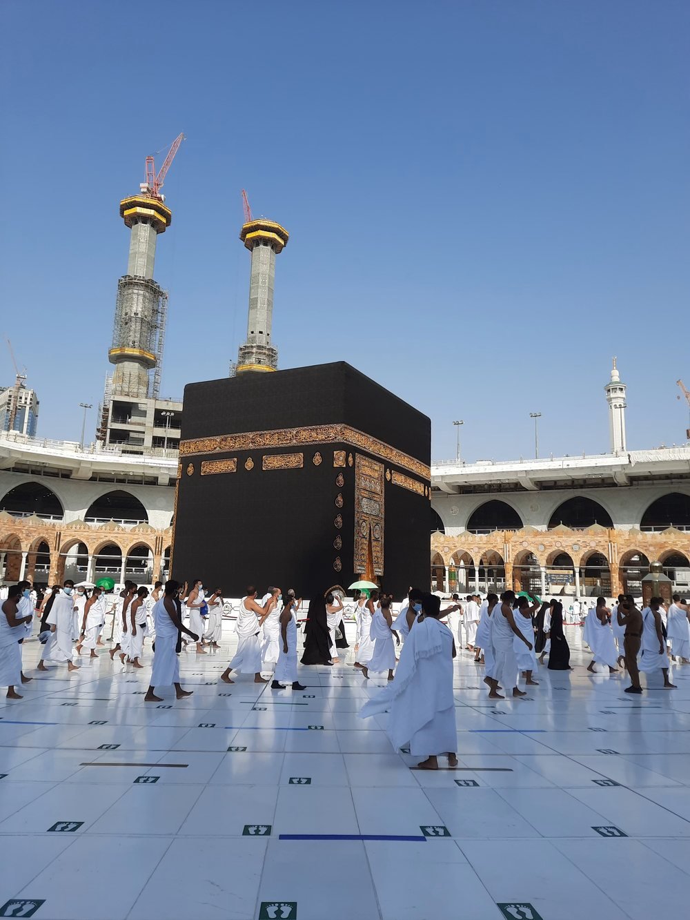 Aerial view of the Kaaba, Masjid al-Haram